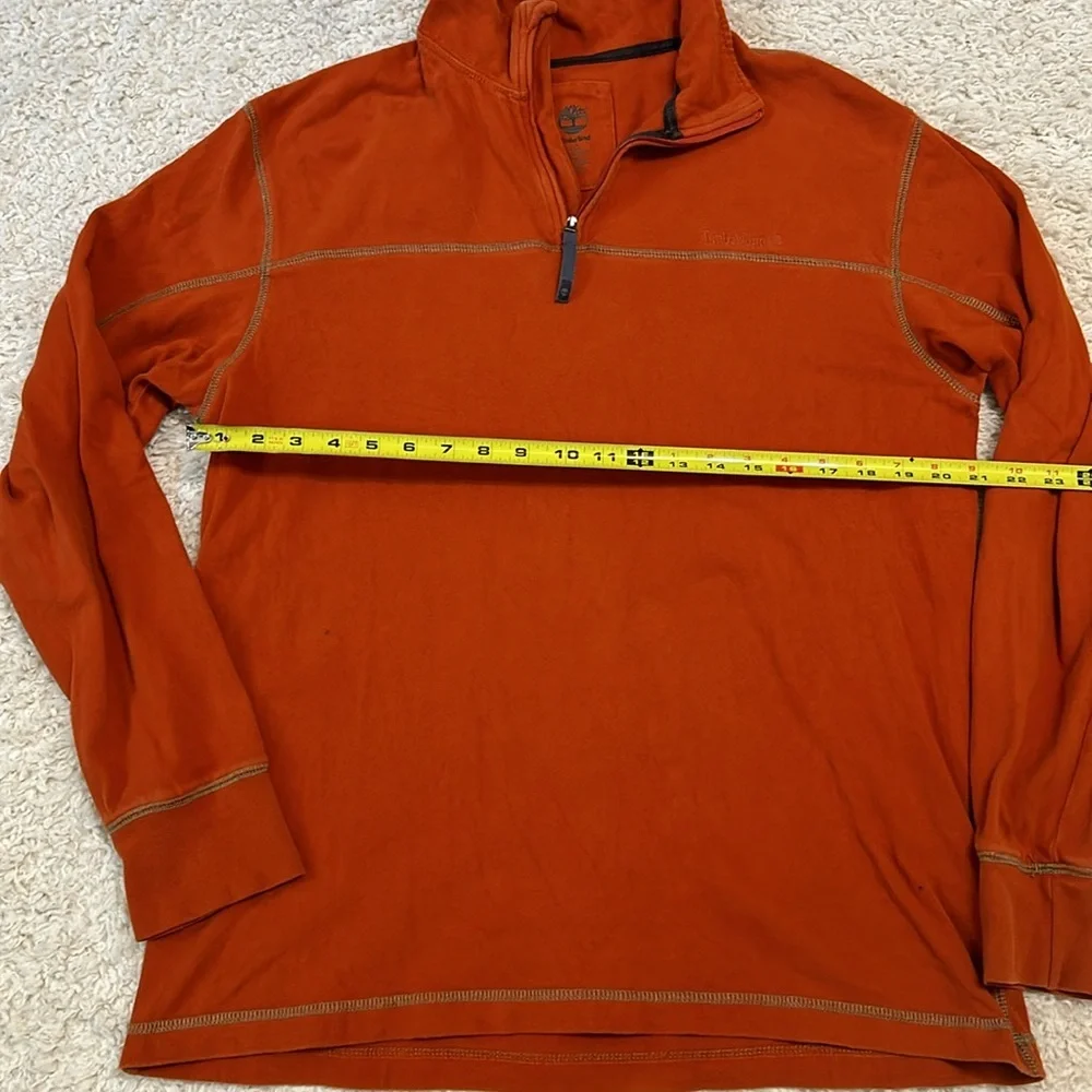 TIMBERLAND L burnt orange pullover 3/4 zip jacket or sweatshirt